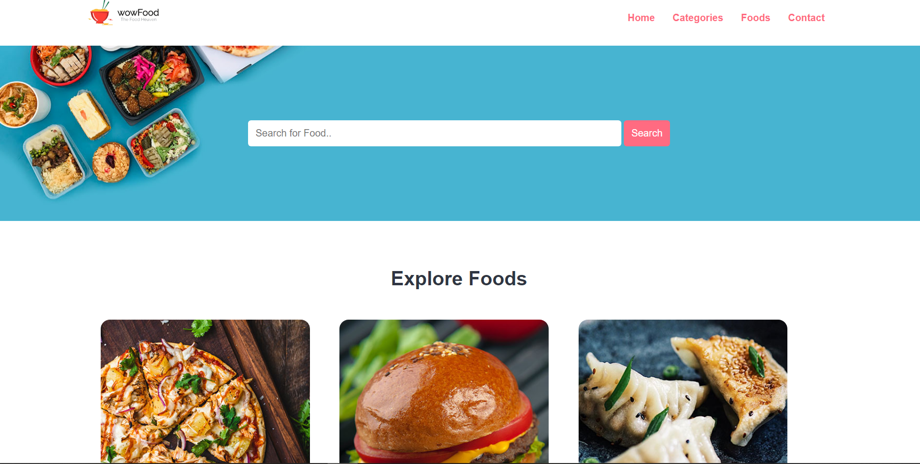 Online food website